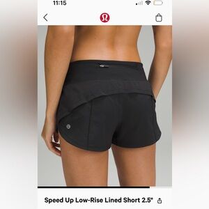 Lululemon Speed Up 2.5in Shorts size 6